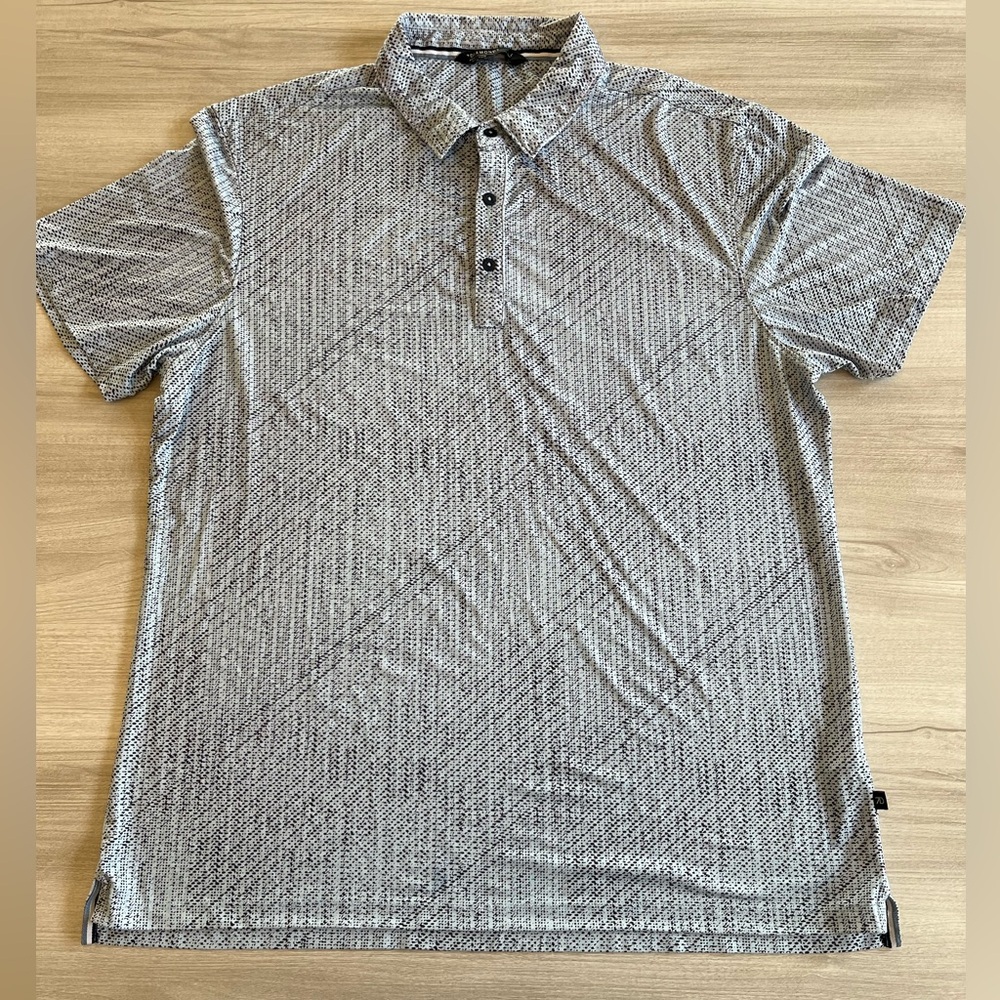 7 DIAMONDS 4 Way Stretch Men Polo Size L Pullover Regular Fit.